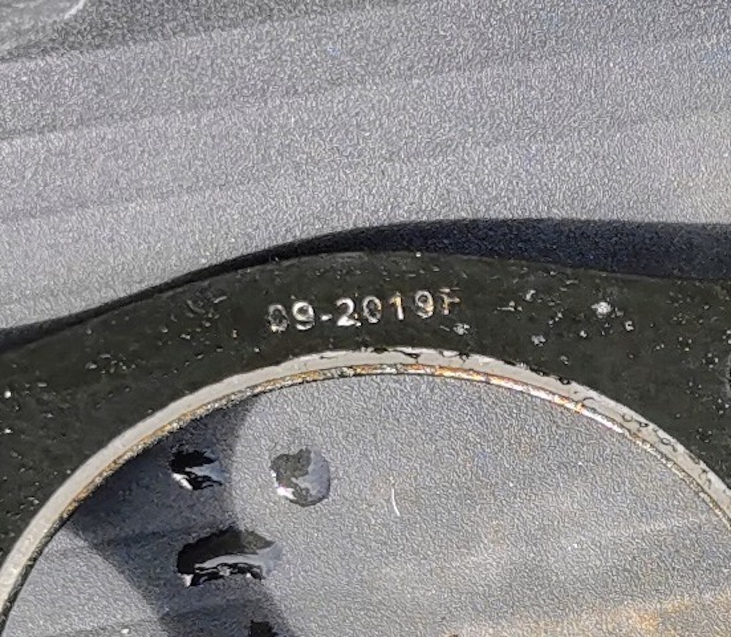 2019 date code stamped into the head gasket suggesting when the work was done on the car