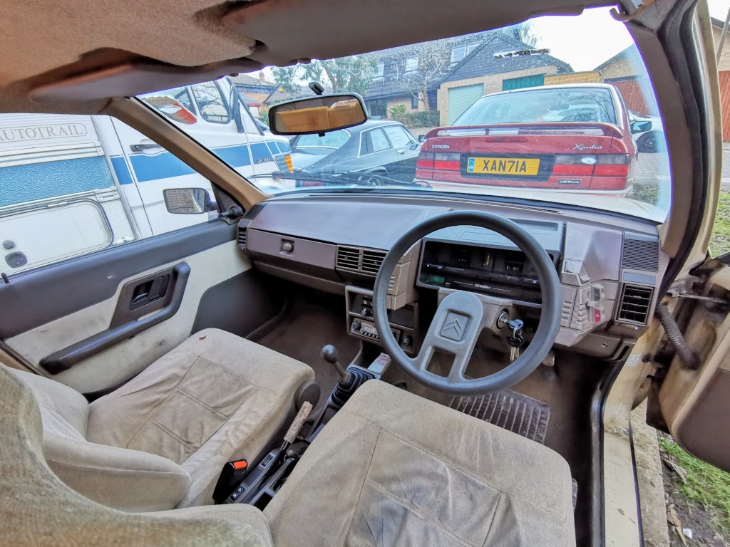 Interior of my 1983 Citroen BX14RE after the first clean