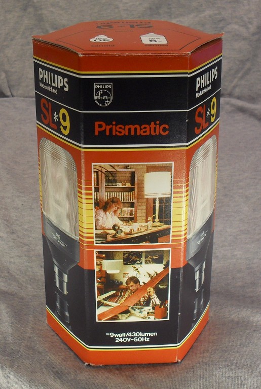 Philips SL*9 Prismatic Compact Fluorescent Lamp - Overview of lamp packaging (rear)