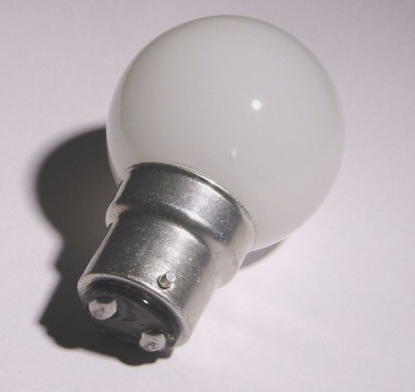 BELL Outdoor Round Bulb LED Coloured Lamp - Showing rear of lamp and cap
